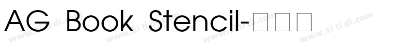 AG Book Stencil字体转换